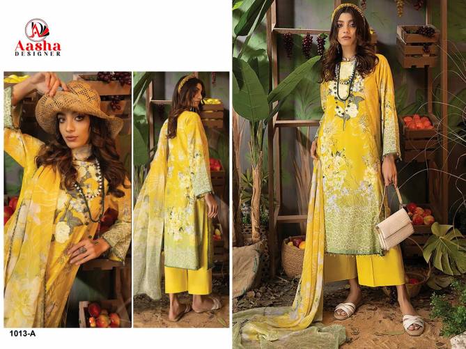 Adan Libas Colors 1013 A To D By Aasha Printed Cotton Pakistani Suits Wholesale Market In Surat 
